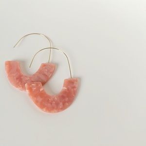 Half Moon Lightweight Acrylic Statement Earrings